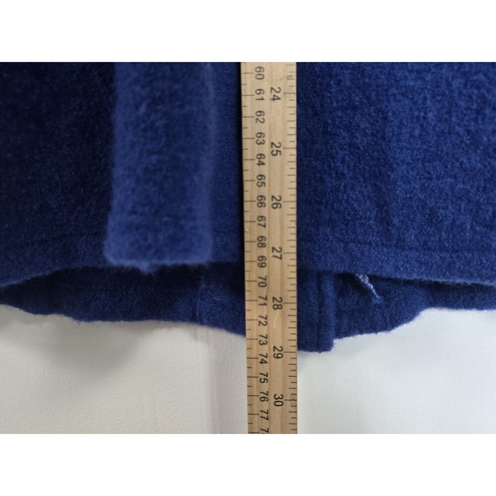 Vintage Norm Thompson Sweater Jacket Womens L Blue 100% Wool Old Money - Picture 6 of 8